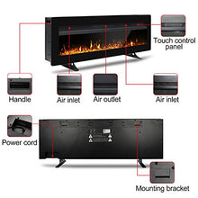 Load image into Gallery viewer, Maxhonor 40 Inches Electric Fireplace Insert Wall Mounted Freestanding Heater with Remote Control, 1500/750W, Black
