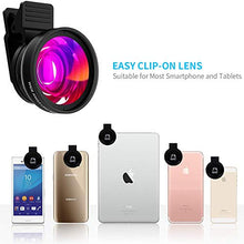 Load image into Gallery viewer, Smart Phone Camera Lens Kit, 4K HD Optical 15X Macro Lens 0.6X Super Wide Angle Lens Kit Cellphone Telescope Lens for iPhone 11 XS XR X 8 7 Samsung Galaxy