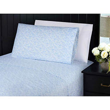Load image into Gallery viewer, CMA Charisma Queen Blue 6 Piece Blue Boxwood Powder Microfiber 6 Piece Sheet Set for deep Pocket Mattress
