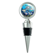 Load image into Gallery viewer, Shark Ocean Selfie Wine Bottle Stopper