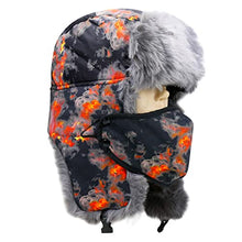 Load image into Gallery viewer, BCDlily Men Women Trapper Hats Cold Weather Outdoor Sports Trooper Russian Caps Warm Winter Hat with Ear Flaps (Orange)