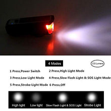 Load image into Gallery viewer, Solar USB Rechargeable Bike Front Lights Set 5 Modes 120db Bicycle Bell Horn 350 Lumens 4 Mode Waterproof Bicycle Headlight, USB Output Charge Your Mobile Phone, Road Cycling Safety Flashlight Lights