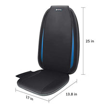 Load image into Gallery viewer, Comfier Shiatsu Back Massager with Heat -Deep Tissue Kneading Massage Seat Cushion, Massage Chair Pad for Full Back, Electric Body Massager for Home or Office Chair use
