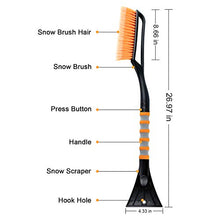 Load image into Gallery viewer, AstroAI 2 Pack 27” Snow Brush and Detachable Deluxe Ice Scraper with Ergonomic Foam Grip for Cars (Heavy Duty ABS, PVC Brush)