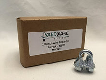 Load image into Gallery viewer, Wire Rope Clamp 1/8 inch 36 Pack Zinc Plated - Wire Rope Clip - Wire Cable Clamps - Yardware etcetera