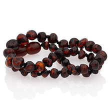 Load image into Gallery viewer, Amberalia knotted Baltic Amber Necklace, Lab-tested, Certified Genuine Amber - SIZES FOR EVERYBODY - Boost immune System -Polish Cherry- S (13”)