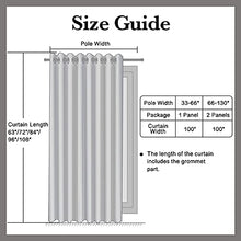 Load image into Gallery viewer, 100% Blackout Curtains Extra Wide Blackout Curtains 100 Inch Patio Door Curtains Linen Blackout Curtain Burlap Curtains for Sliding Glass Door(W100 x L84 1 Panel, Gray)