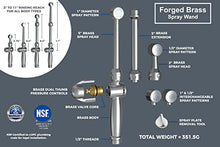 Load image into Gallery viewer, RinseWorks- All Brass Aquaus 360 Handheld Bidet Sprayer for Toilet - NSF Plumbing Code Certified for Legal Installation - Ergonomic Dual Thumb Pressure Controls- 3”-11” Spray Reach - 5 Year Warranty