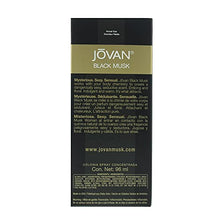 Load image into Gallery viewer, Jovan Black Must perfume 3.25 cologne concentrate spray