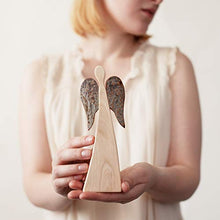 Load image into Gallery viewer, Forest Decor Rustic Wood Angel with Wings, Angel Figurines, Remembrance Sympathy Gift, Holiday Christmas Decor, Angel Decor, Handmade in Germany