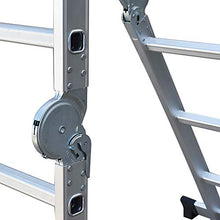 Load image into Gallery viewer, findmall Folding Step Ladder Aluminum Multi - Use Heavy Duty Step Ladder 11.8FT/3.6M for Industrial Household Daily