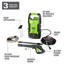Load image into Gallery viewer, Greenworks 1500 PSI 1.2 GPM Pressure Washer (Upright Hand-Carry)