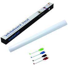 Load image into Gallery viewer, Extra Large Whiteboard Decal Sticker, Self-Adhesive Paper Message Board (6.5 FEET) Peel and Stick Wallpaper with 4 Dry Erase Markers, Size 17.7” X 78.7”
