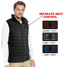 Load image into Gallery viewer, Loowoko Lightweight Heated Vest with 10000mAh Battery Pack, Men&Women Outerwear Vests, Rechargeable Heated Jacket for Winter