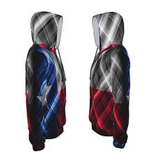 Load image into Gallery viewer, Texas state Flag Print Hoodies Kids 3D Print Sweatshirts Long Sleeve Pullover Hoodies with Pocket for Teen Boys and Girls Black