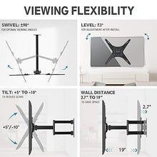 Load image into Gallery viewer, MOUNTUP TV Wall Mount, Full Motion Tilting TV Mount Bracket for Most 26-55 Inch Flat Curved TVs with Articulating Arms, Wall Mount TV Bracket with Max VESA 400X400mm and 88lbs, Fits Single Stud MU0014