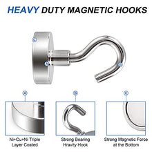 Load image into Gallery viewer, LOVIMAG Neodymium Strong Magnetic Hooks,22Lbs Rare Earth Magnets Heavy Duty with Hook for Refrigerator,Ceiling Magnets for Hanging,Cruise,Curtain and Kitchen etc-25 Pack
