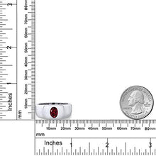 Load image into Gallery viewer, Gem Stone King 1.40 Ct Oval Red VS Rhodolite Garnet 925 Sterling Silver Men's Ring (Size 13)