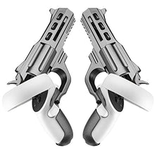 Load image into Gallery viewer, AIXOTO VR Game Gun for Oculus Quest 2, Touch Controller Pistol Case Grips Accessories Compatible with Oculus/Meta Quest 2, Enhanced FPS Gaming Experience for Virtual Shooting Games-Black
