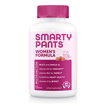Load image into Gallery viewer, SmartyPants Women's Formula Gummy Multivitamins: Vitamin C, D3, and Zinc for Immunity, Biotin for Hair, Skin & Nails, Omega 3 Fish Oil, CoQ10 for Heart Health, Methyl B12, 180 Count (30 Day Supply)