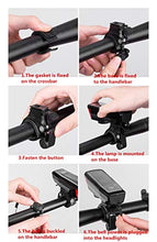 Load image into Gallery viewer, Solar USB Rechargeable Bike Front Lights Set 5 Modes 120db Bicycle Bell Horn 350 Lumens 4 Mode Waterproof Bicycle Headlight, USB Output Charge Your Mobile Phone, Road Cycling Safety Flashlight Lights