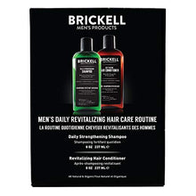 Load image into Gallery viewer, Brickell Men’s Daily Revitalizing Hair Care Routine, Shampoo and Conditioner Set For Men, Mint and Tea Tree Oil Shampoo, Strength and Volume Enhancing Conditioner, Natural and Organic