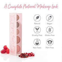 Load image into Gallery viewer, 100% PURE Pretty Naked Palette (Fruit Pigmented), Everyday Makeup Palette w/ 3 Eyeshadows, Blush, Face Highlighter, Natural Makeup Look, Vegan Makeup (Soft, Neutral Tones)
