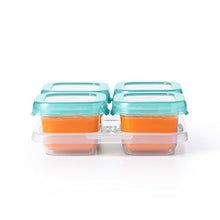 Load image into Gallery viewer, OXO Tot Baby Blocks Food Storage Containers, Aqua, 4 oz
