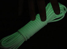 Load image into Gallery viewer, ZJchao 9 Strand 550 Luminous Glow in The Dark Paracord Parachute Cord (White, 50ft)