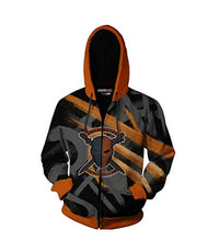 Load image into Gallery viewer, Super Hero Costume D-Stroke Creative Hoodie Spring and Autumn Coat Halloween Cosplay (Orange-Dstroke, XL)