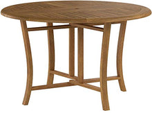 Load image into Gallery viewer, Outdoor Interiors Round Folding Table, 48-Inch, Brown