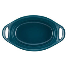 Load image into Gallery viewer, Rachael Ray Solid Glaze Ceramics Au Gratin Bakeware / Baker Set, Oval - 2 Piece, Teal