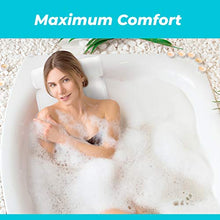 Load image into Gallery viewer, Bath Pillow (Premium Quality), Luxury Bathtub Pillow Rest (Powerful Suction Cups), Bath Pillows for Tub Neck and Back Support, Spa Pillow for Bathtub (Breathable 3D Mesh), Hot Tub Pillow (Head)