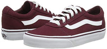 Load image into Gallery viewer, Vans Women's WM Ward Sneaker, Red ((Canvas) Burgundy Olq), 8