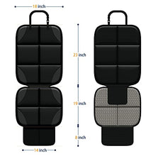 Load image into Gallery viewer, Car Seat Protector, MHO+All 2 Pack Auto Car Seat Protectors for Child Baby Car Seats - Large CarSeat Sit Savers Mat with Waterproof 600D Fabric & 2 Storage Pockets, Crash Test Approved