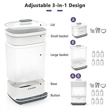 Load image into Gallery viewer, HAUTURE Baby Bottle Sterilizer and Dryer, 6-in-1 Electric Steam Sterilizer for Baby Bottles, Pacifier, Breast Pump- Touch Screen & Auto-Off Bottle Sanitizer, White