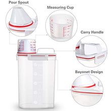 Load image into Gallery viewer, TBMax Rice Storage Container 5 Lbs, Small Airtight Dry Food Container for Flour Cereal Pasta Kitchen Pantry Organization -Red