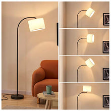 Load image into Gallery viewer, Arc Floor Lamp, LED Floor Lamp with Shade, Ambimall Adjustable Standing Lamp Modern Design, Mid Century Modern Floor Lamp for Living Room, Bedroom, Dining Room, Study Room and Office(Without Bulb)