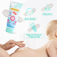 Load image into Gallery viewer, HAPPY BUM Baby Bath Gift Set Baby Set Newborn Gift Included Baby Wash, Bubble Bath, Diaper Rash Cream, Baby Lotion, Oil, Bottle Brush, Towel, Bib, Rattle Toy and Stroller Organizer, 10 Items