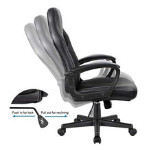 Load image into Gallery viewer, Furmax Office Desk Leather Gaming, High Back Ergonomic Adjustable Racing Task Swivel Executive Computer Chair Headrest and Lumbar Support (Black)