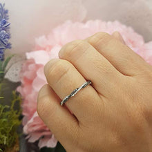 Load image into Gallery viewer, Dazzlingrock Collection 0.25 Carat (ctw) 10K Round Black & White Diamond Wedding Band 1/4 CT, White Gold, Size 7