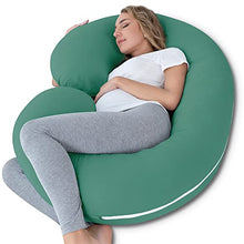 Load image into Gallery viewer, INSEN Pregnancy Pillow, C Shape Full Body Pillow and Maternity Support ( Organic Cotton Cover)- Support for Back, Hips, Legs, Belly for Pregnant Women
