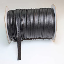 Load image into Gallery viewer, Newmind Faux Leather Single Fold Bias Tape 50 Yards Continuous Bulk Spool for Apparel Sewing, Quilting, Binding, Decorating, DIY Craft - Black