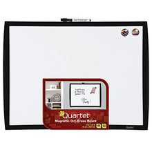 Load image into Gallery viewer, Quartet Magnetic Whiteboard, 17" x 23" Small White Board for Wall, Dry Erase Board for Kids, Perfect for Home Office & Home School Supplies, 1 Mini Dry Erase Marker, 2 Magnets, Black Frame (34608-BK)