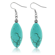 Load image into Gallery viewer, Gem Stone King 24inches Simulated Turquoise Howlite Necklace with Heart Shape Pendant & Earring Set
