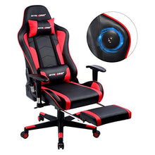Load image into Gallery viewer, GTRACING Gaming Chair with Footrest Speakers Video Game Chair Bluetooth Music Heavy Duty Ergonomic Computer Office Desk Chair Red