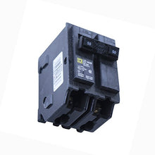 Load image into Gallery viewer, Square D Homeline HOM250 Miniature Circuit Breaker, 120/240 VAC, 50 A, 10 kA, 2 Poles, Thermal Magnetic Trip