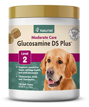 Load image into Gallery viewer, NaturVet – Glucosamine DS Plus - Level 2 Moderate Care – Supports Healthy Hip & Joint Function – Enhanced with Glucosamine, MSM & Chondroitin – for Dogs & Cats – 120 Soft Chews