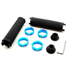 Load image into Gallery viewer, LYCAON Bike Handlebar Grips, Non-Slip-Rubber Adjustable Bicycle Handle Grip with Aluminum Lock, Bike Grips for Mountain Road Foldable Bike MTB BMX with End Caps (Blue, General End Caps)