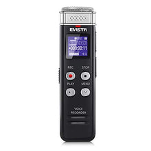 Load image into Gallery viewer, EVISTR 16GB Digital Voice Recorder Voice Activated Recorder with Playback - Upgraded Small Tape Recorder for Lectures, Meetings, Interviews, Mini Audio Recorder USB Charge, MP3